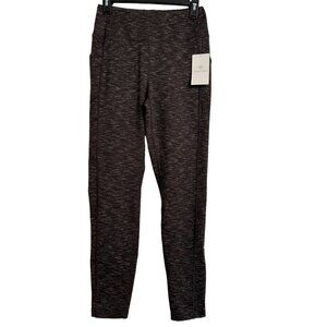 Soul Sky Fitness Active Leggings Pockets Size Small Gray Print Stretchy High Ris